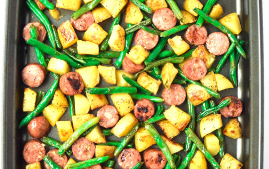 Applewood Chicken Sausage Sheet Pan Meal