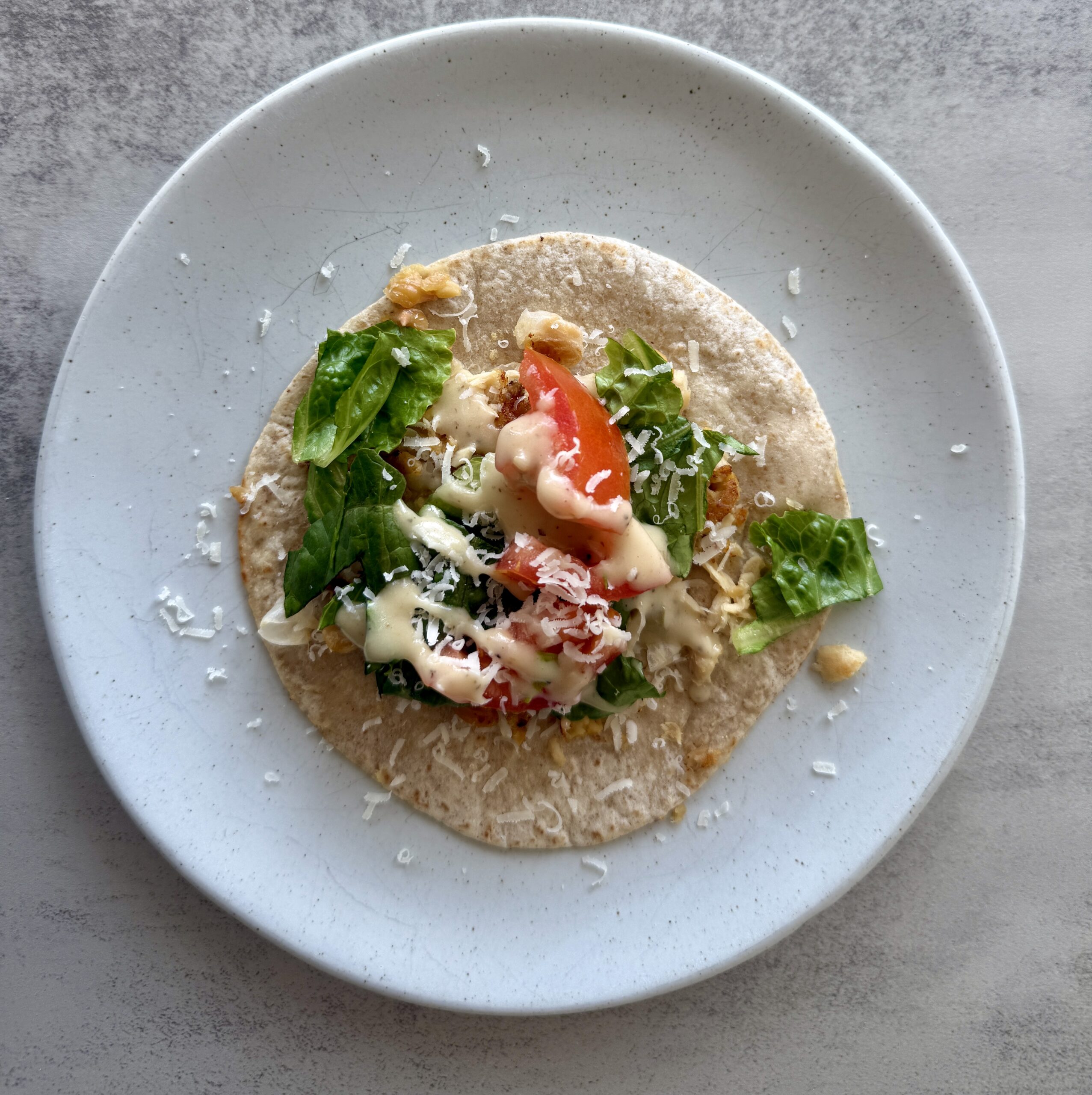 Chicken Caesar Smash Tacos – Dietitian Version