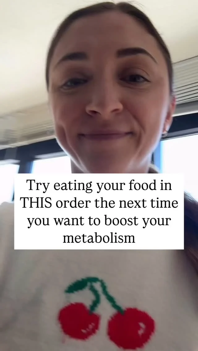 Did you know the order of what you eat actually matters? 👀⁠
⁠
For better blood sugar balance and a happier metabolism, try this simple trick: eat your veggies first, then protein + fat, and save carbs for last. 🥦🍗🥑🍞⁠
⁠
Why? This slows digestion, keeps your blood sugar stable, reduces cravings, and supports hormone health—all key for a faster metabolism and fewer energy crashes.⁠
⁠
It’s a small change that makes a BIG difference 🙌⁠ and remember that there’s no ONE food that boosts your metabolism! 
⁠
Ready to learn my top 3 metabolism-boosting tips? My free masterclass is packed with simple, science-backed strategies you can use today.⁠
⁠
✨ Comment JUMPSTART to boost your metabolism and grab your free meal plan too!⁠
⁠
#nourishedroutes #metabolismboost #thyroidhealth #inflammationdiet #inflammatory #thyroidhealth #glutenfreerecipes #proteinrecipes